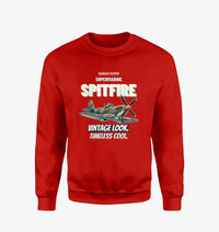 Thumbnail for Supermarine Spitfire Mk IX - Vintage look. Timeless cool. design on red sweatshirt