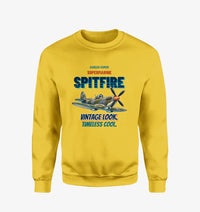 Thumbnail for Supermarine Spitfire Mk IX - Vintage look. Timeless cool. design on yellow sweatshirt