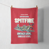 Thumbnail for Supermarine Spitfire Mk IX - Vintage look. Timeless cool. design on red towel