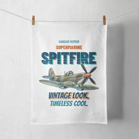 Thumbnail for Supermarine Spitfire Mk IX - Vintage look. Timeless cool. design on white towel
