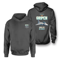 Thumbnail for Saab JAS 39C Gripen - Small jet. Big energy. - Double-Side Hoodie design on dark gray double side hoodie