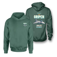 Thumbnail for Saab JAS 39C Gripen - Small jet. Big energy. - Double-Side Hoodie design on green double side hoodie