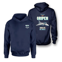 Thumbnail for Saab JAS 39C Gripen - Small jet. Big energy. - Double-Side Hoodie design on navy blue double side hoodie