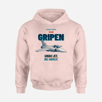 Thumbnail for Saab JAS 39C Gripen - Small jet. Big energy. design on pink hoodie single side
