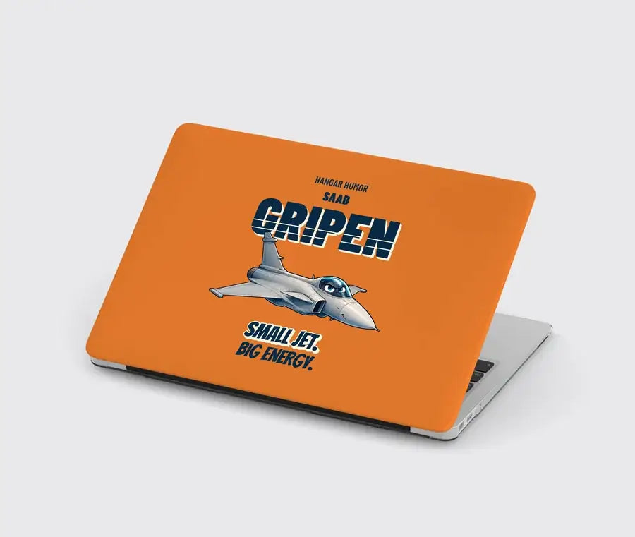Saab JAS 39C Gripen - Small jet. Big energy. design on orange MacBook case