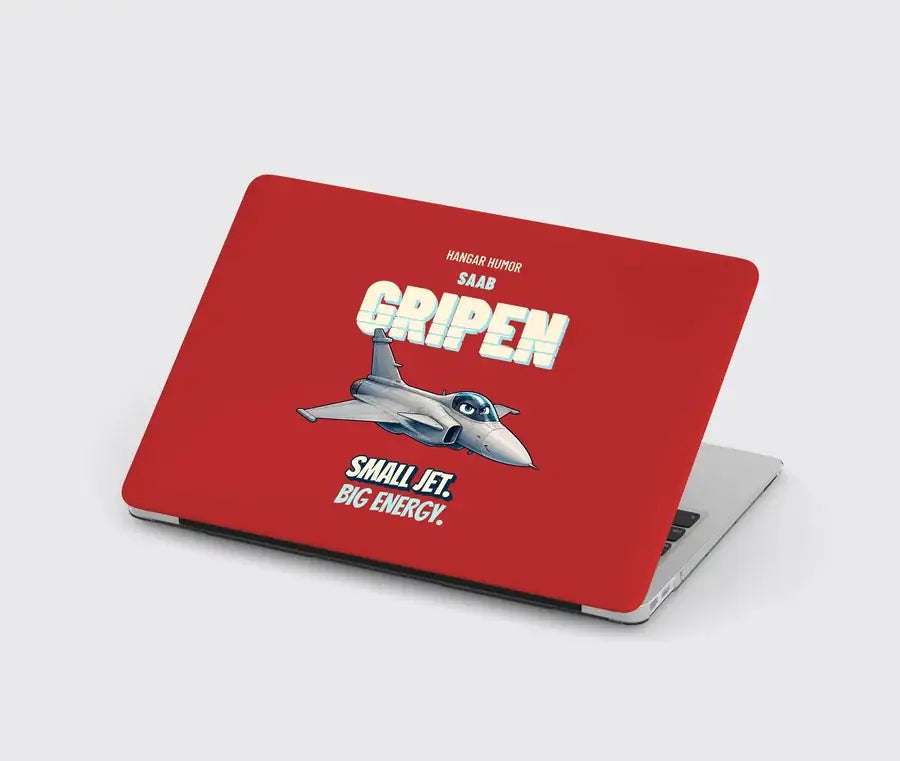 Saab JAS 39C Gripen - Small jet. Big energy. design on red MacBook case