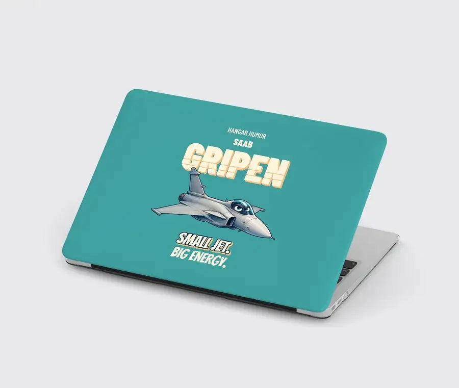 Saab JAS 39C Gripen - Small jet. Big energy. design on turquoise MacBook case