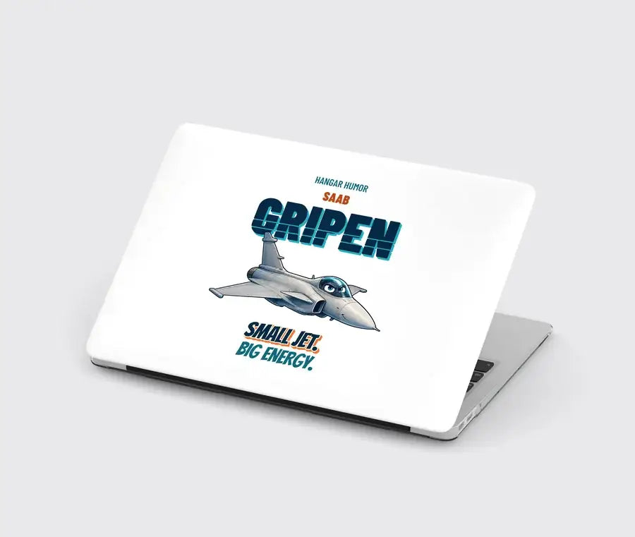 Saab JAS 39C Gripen - Small jet. Big energy. design on white MacBook case