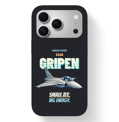 Saab JAS 39C Gripen - Small jet. Big energy. design on black magsafe iphone 17 pro