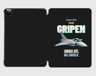 Saab JAS 39C Gripen - Small jet. Big energy. design on black ipad tablet case