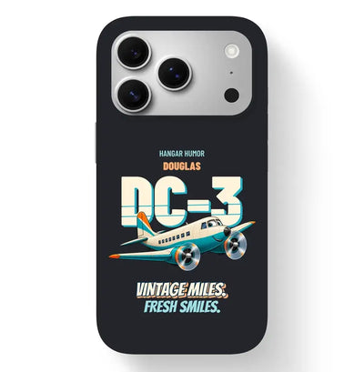 Douglas DC-3 - Vintage miles. Fresh smiles. design on black magsafe iphone 17 pro