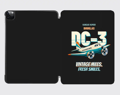 Douglas DC-3 - Vintage miles. Fresh smiles. design on black ipad tablet case