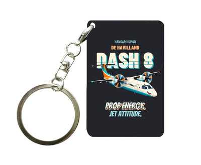 De Havilland Dash 8-400 - Prop energy. Jet attitude. design on black key chain