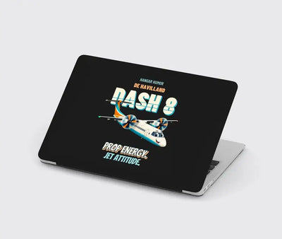 De Havilland Dash 8-400 - Prop energy. Jet attitude. design on black MacBook case