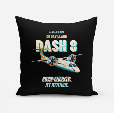 De Havilland Dash 8-400 - Prop energy. Jet attitude. design on black pillow