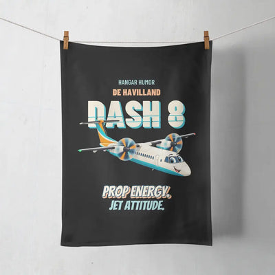 De Havilland Dash 8-400 - Prop energy. Jet attitude. design on black towel
