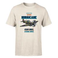 Thumbnail for Hawker Hurricane Mk I - Calm smile. Storm spirit. - Premium T-Shirt design on beige premium t shirt