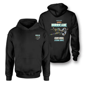 Double-Side Printing — Hawker Hurricane Mk I - Calm smile. Storm spirit. Hoodies