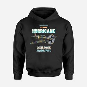 Single-Side Printing — Hawker Hurricane Mk I - Calm smile. Storm spirit. Hoodies