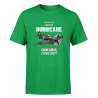 Thumbnail for Hawker Hurricane Mk I - Calm smile. Storm spirit. - Premium T-Shirt design on green premium t shirt