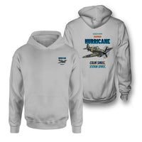 Thumbnail for Hawker Hurricane Mk I - Calm smile. Storm spirit. - Double-Side Hoodie design on light gray double side hoodie