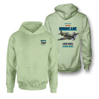 Thumbnail for Hawker Hurricane Mk I - Calm smile. Storm spirit. - Double-Side Hoodie design on light green double side hoodie