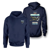 Thumbnail for Hawker Hurricane Mk I - Calm smile. Storm spirit. - Double-Side Hoodie design on navy blue double side hoodie