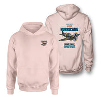 Thumbnail for Hawker Hurricane Mk I - Calm smile. Storm spirit. - Double-Side Hoodie design on pink double side hoodie