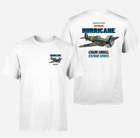 Double-Side Printing — Hawker Hurricane Mk I - Calm smile. Storm spirit. T-Shirts