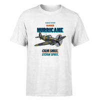 Thumbnail for Hawker Hurricane Mk I - Calm smile. Storm spirit. - Premium T-Shirt design on white premium t shirt