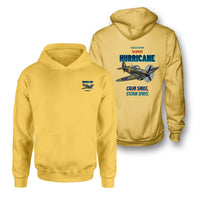 Thumbnail for Hawker Hurricane Mk I - Calm smile. Storm spirit. - Double-Side Hoodie design on yellow double side hoodie