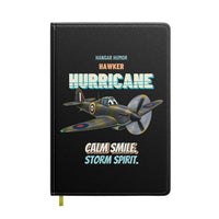 Thumbnail for Hawker Hurricane Mk I - Calm smile. Storm spirit. design on black notebook