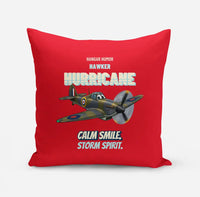 Thumbnail for Hawker Hurricane Mk I - Calm smile. Storm spirit. design on red pillow