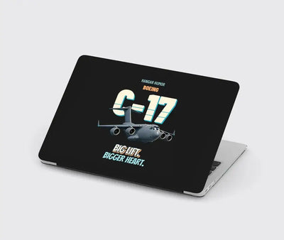 Boeing C-17A Globemaster III - Big lift. Bigger heart. design on black MacBook case