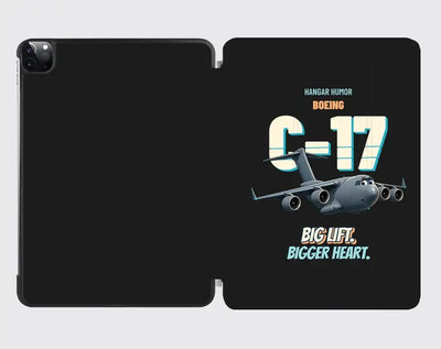 Boeing C-17A Globemaster III - Big lift. Bigger heart. design on black ipad tablet case