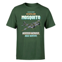 Thumbnail for De Havilland Mosquito FB VI - Wooden wonder. Buzz worthy. - Premium T-Shirt design on darkgreen premium t shirt