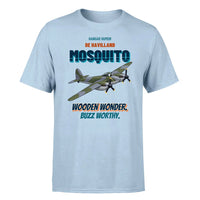 Thumbnail for De Havilland Mosquito FB VI - Wooden wonder. Buzz worthy. - Premium T-Shirt design on lightblue premium t shirt