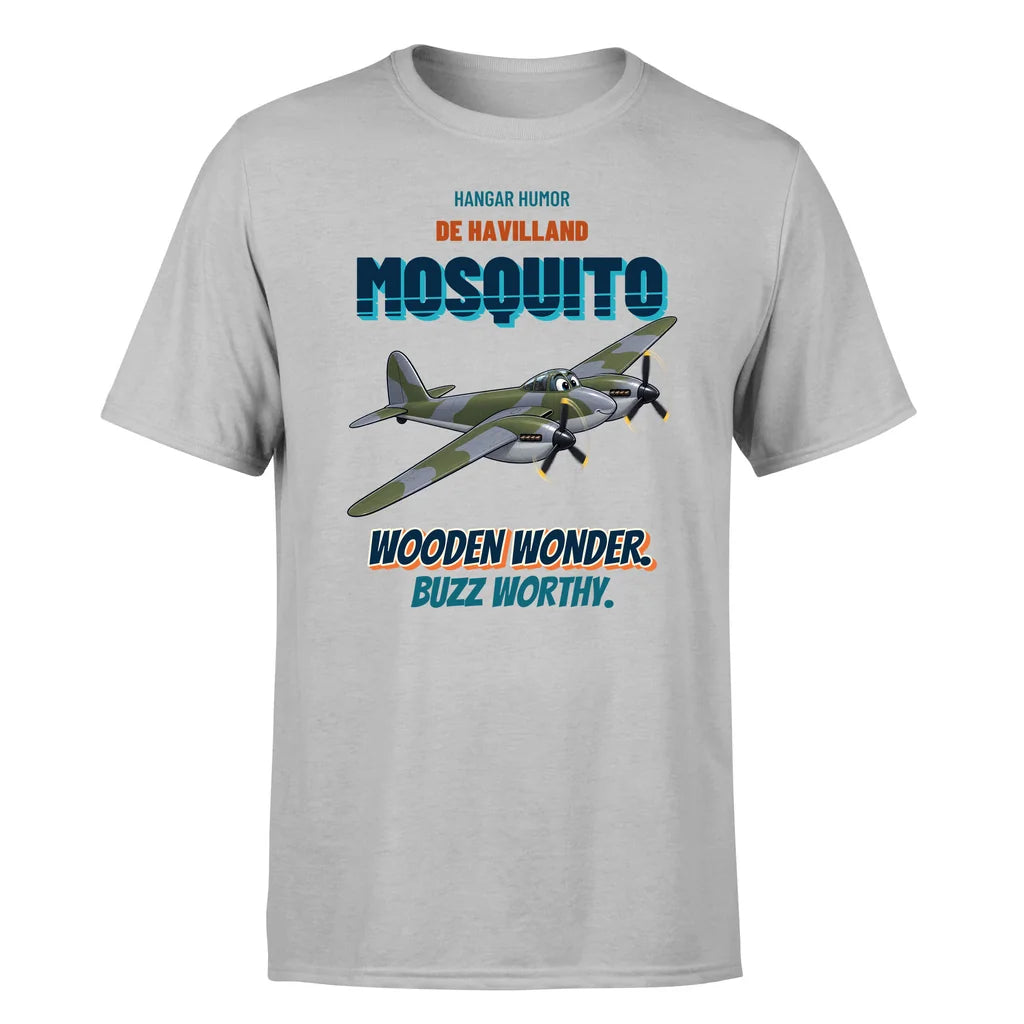 De Havilland Mosquito FB VI - Wooden wonder. Buzz worthy. - Premium T-Shirt design on lightgray premium t shirt