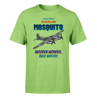 Thumbnail for De Havilland Mosquito FB VI - Wooden wonder. Buzz worthy. - Premium T-Shirt design on lightgreen premium t shirt