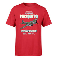 Thumbnail for De Havilland Mosquito FB VI - Wooden wonder. Buzz worthy. - Premium T-Shirt design on red premium t shirt