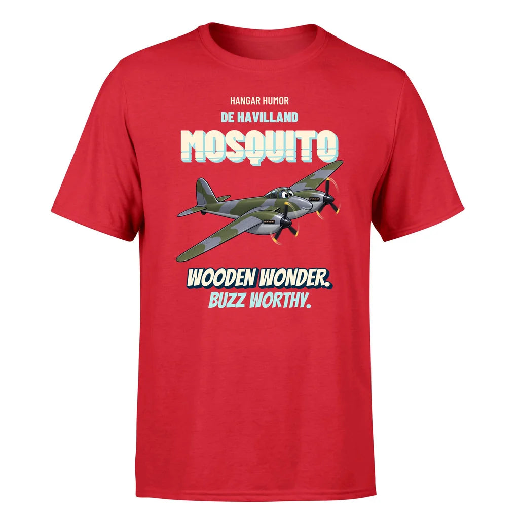 De Havilland Mosquito FB VI - Wooden wonder. Buzz worthy. - Premium T-Shirt design on red premium t shirt