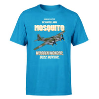 Thumbnail for De Havilland Mosquito FB VI - Wooden wonder. Buzz worthy. - Premium T-Shirt design on turquoise premium t shirt
