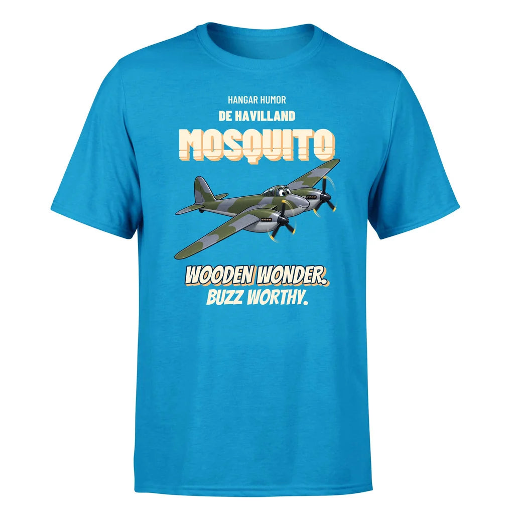 De Havilland Mosquito FB VI - Wooden wonder. Buzz worthy. - Premium T-Shirt design on turquoise premium t shirt