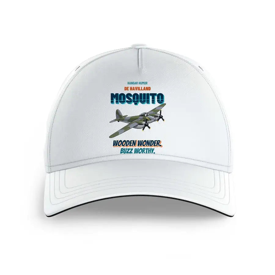 De Havilland Mosquito FB VI - Wooden wonder. Buzz worthy. design on white printed hat