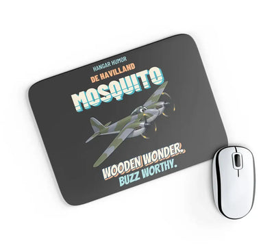 De Havilland Mosquito FB VI - Wooden wonder. Buzz worthy. design on black rectangle mouse pad