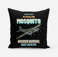 Thumbnail for De Havilland Mosquito FB VI - Wooden wonder. Buzz worthy. design on black pillow