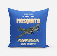 Thumbnail for De Havilland Mosquito FB VI - Wooden wonder. Buzz worthy. design on blue pillow