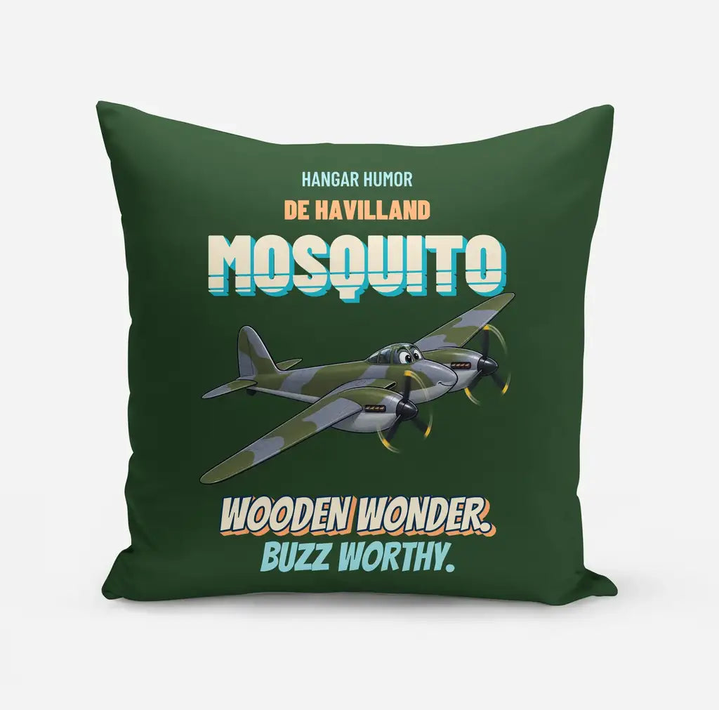 De Havilland Mosquito FB VI - Wooden wonder. Buzz worthy. design on dark green pillow
