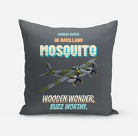 Thumbnail for De Havilland Mosquito FB VI - Wooden wonder. Buzz worthy. design on gray pillow