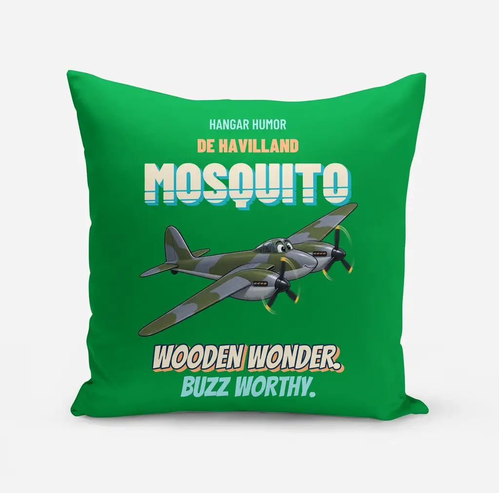 De Havilland Mosquito FB VI - Wooden wonder. Buzz worthy. design on green pillow